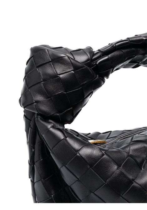 black Teen Jodie intrecciato lambskin leather shoulder bag BOTTEGA VENETA | 690225-VCPP08425